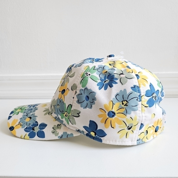 New Kate Spade New York Printed Floral French Cream Baseball Hat/Cap NWT - Picture 3 of 7